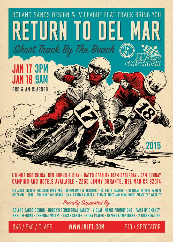 Return to Del Mar poster by Adi Gilbert