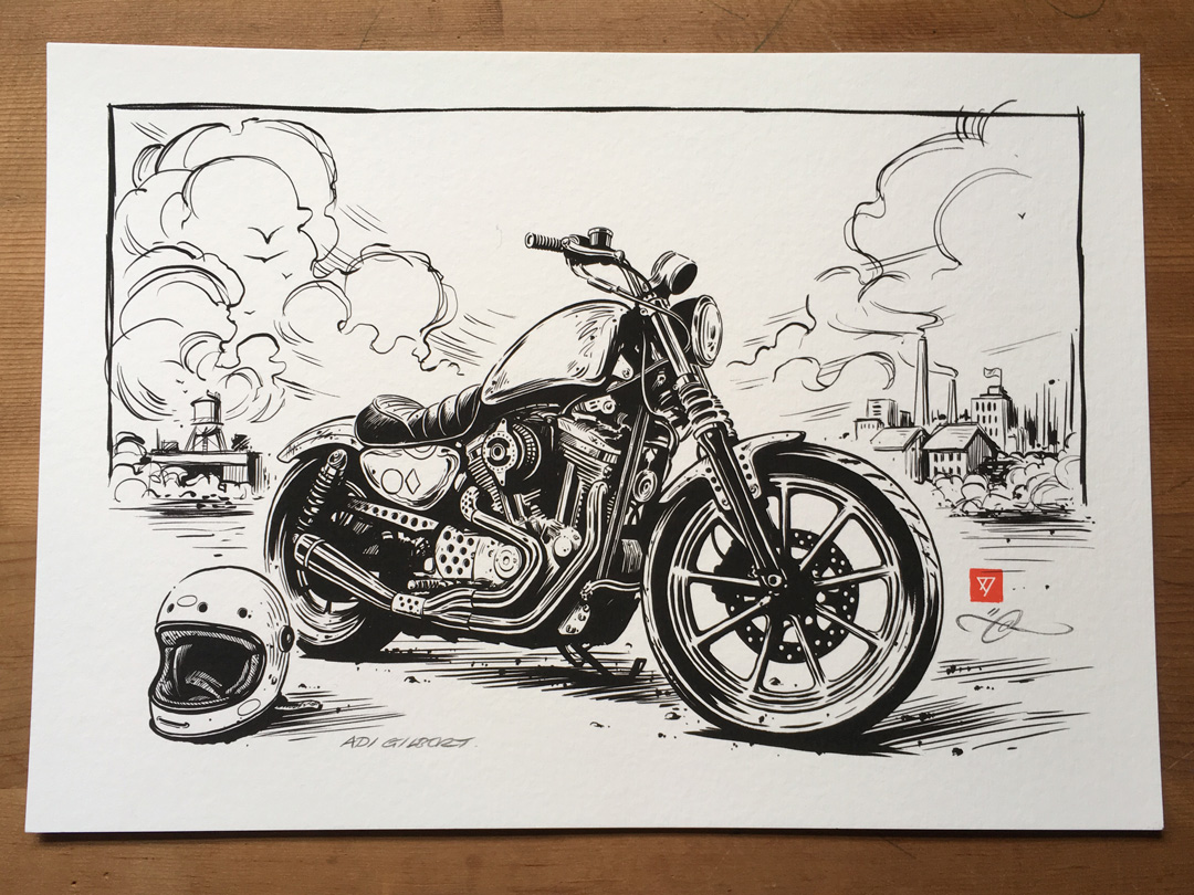 Harley Sportster print - A4