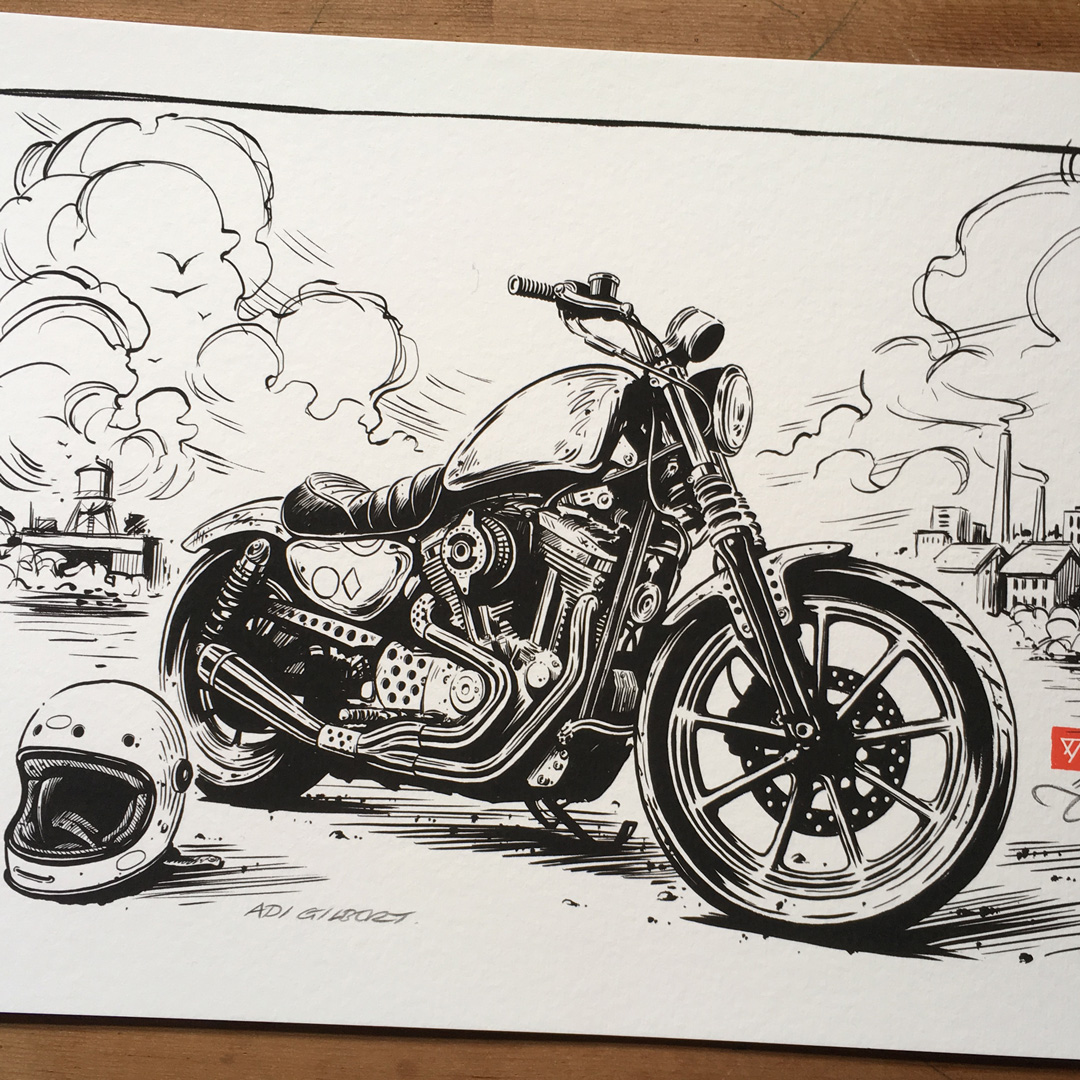 Harley Sportster print - A4