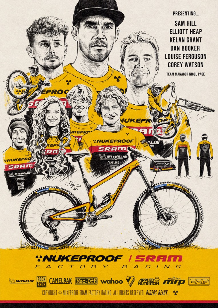 Nukeproof SRAM Factory Racing Poster 2022